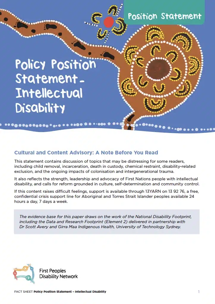 Policy Position Statement - Intellectual Disability